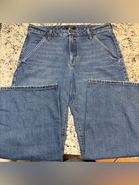 Banana Republic Luxe High-Rise Wide-Leg Trousers/Jeans - Size 32/14